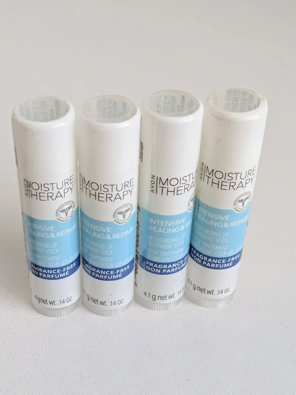 Lot of 4 Avon Moisture Therapy Intensive Healing & Repair Lip Balm SEALED